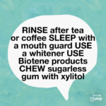 Rinse after tea or coffee